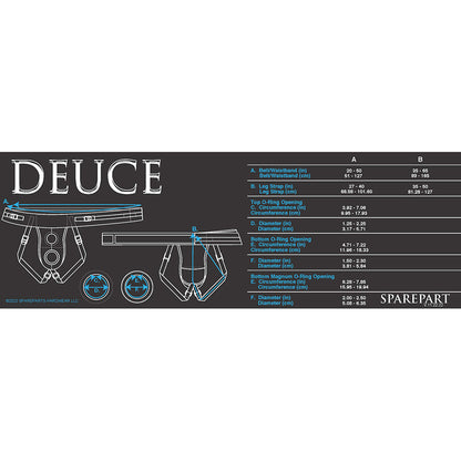 SPAREPARTS - DEUCE DOUBLE STRAP HARNESS BLACK SIZE A MAGNUM
