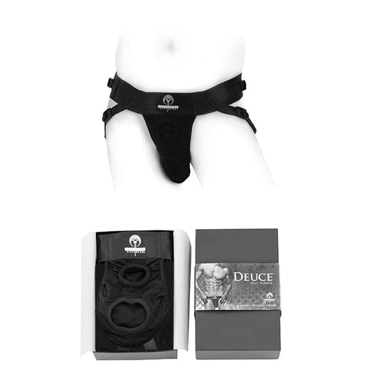 SPAREPARTS - DEUCE DOUBLE STRAP HARNESS BLACK SIZE B REGULAR
