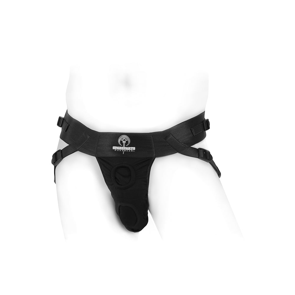 SPAREPARTS DEUCE DOUBLE STRAP HARNESS BLACK SIZE B MAGNUM