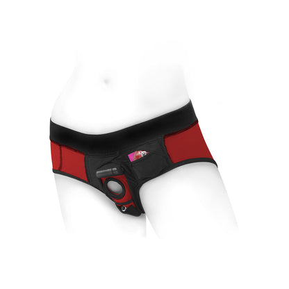 REPUESTOS - ARNÉS DE CALZONCILLOS DE NYLON TOMBOI NEGRO TALLA XS