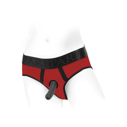 REPUESTOS - ARNÉS DE CALZONCILLOS DE NYLON TOMBOI NEGRO TALLA XS