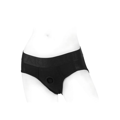 SPAREPARTS TOMBOI RAYON BRIEFS HARNESS BLACK SIZE XL