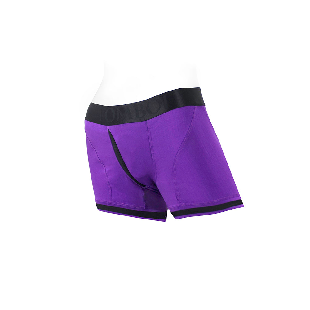 SPAREPARTS - SLIP TIPO BÓXER DE NYLON TOMBOII ARNÉS NEGRO/ROJO TALLA 4XL