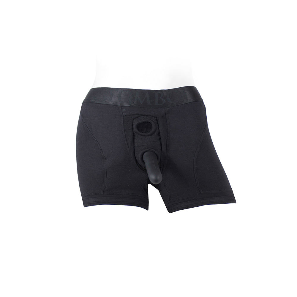 SPAREPARTS TOMBOII RAYON BOXER BRIEFS HARNESS BLACK SIZE XS