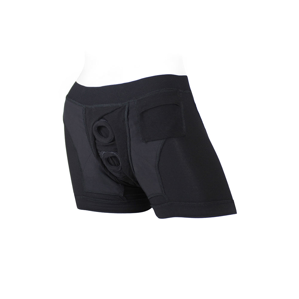 RECAMBIOS - TOMBOII CALZONCILLOS BÓXER DE RAYÓN ARNÉS NEGRO TALLA XL
