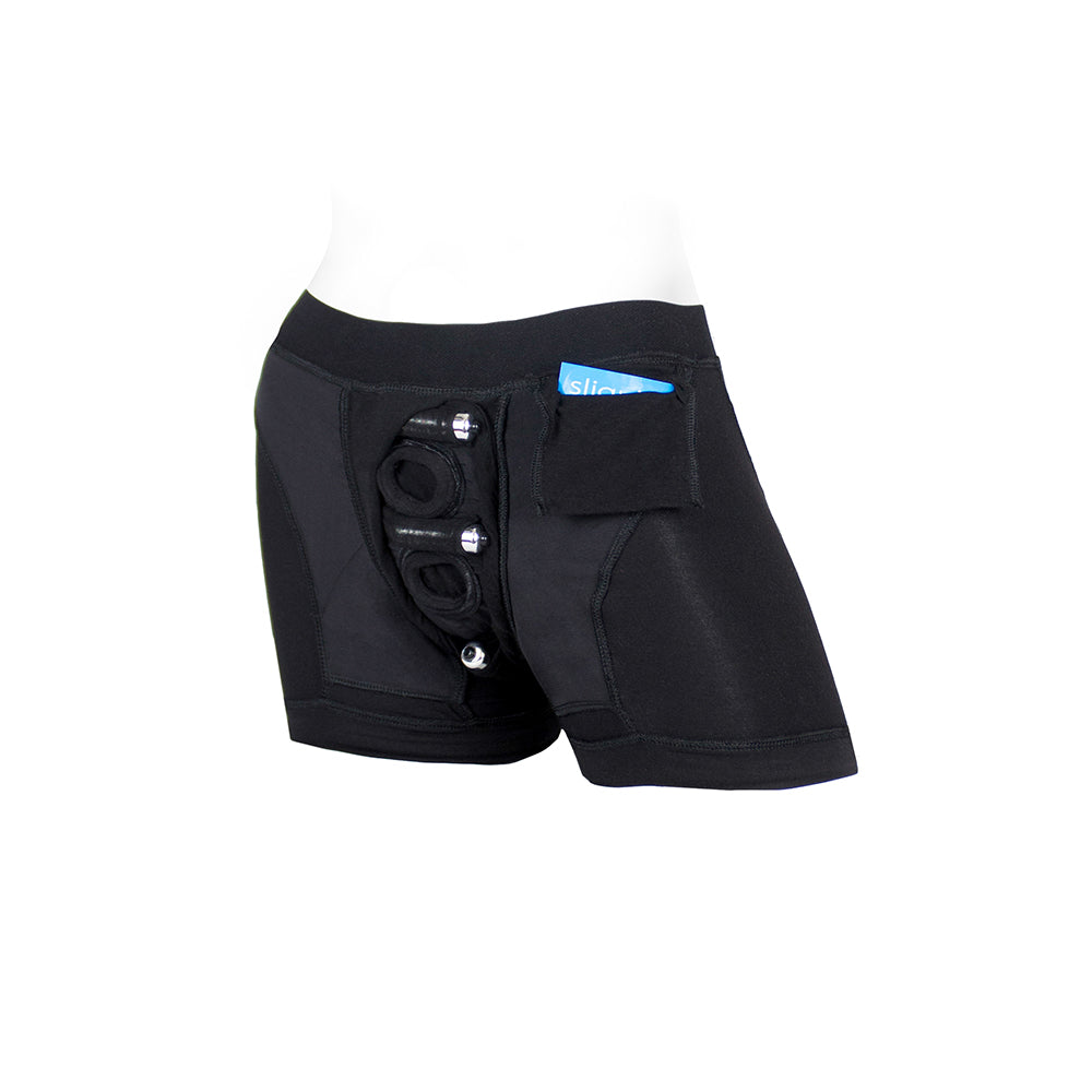 RECAMBIOS - TOMBOII CALZONCILLOS BÓXER DE RAYÓN ARNÉS NEGRO TALLA XL
