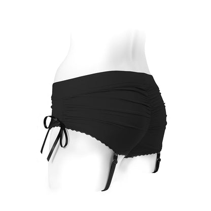 SPAREPARTS - SASHA CINCH BOOTY SHORT HARNESS RED/BLACK SIZE M