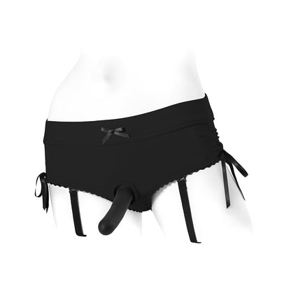 SPAREPARTS - SASHA CINCH BOOTY SHORT HARNESS BLACK SIZE L