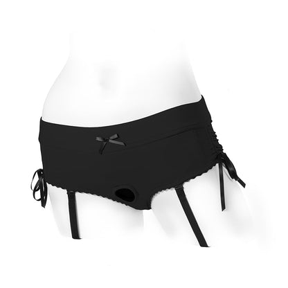SPAREPARTS - SASHA CINCH BOOTY SHORT HARNESS RED/BLACK SIZE M