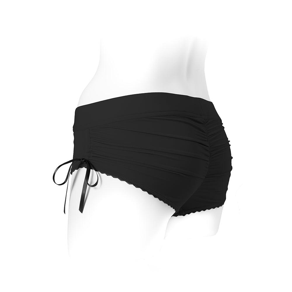 SPAREPARTS - SASHA CINCH BOOTY SHORT HARNESS RED/BLACK SIZE M