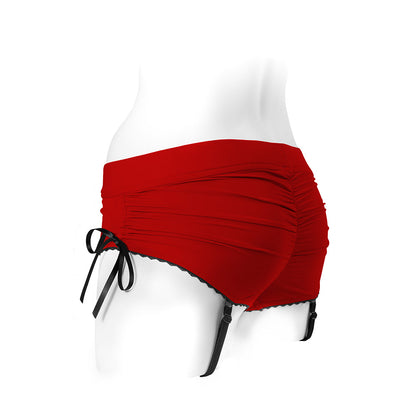 SPAREPARTS - SASHA CINCH BOOTY SHORT HARNESS BLACK SIZE S