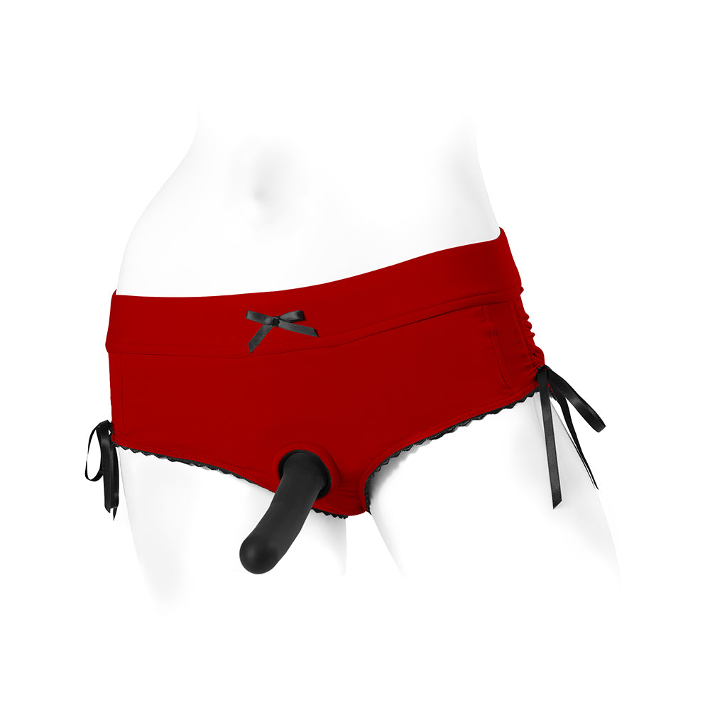 SPAREPARTS - SASHA CINCH BOOTY SHORT HARNESS BLACK SIZE M