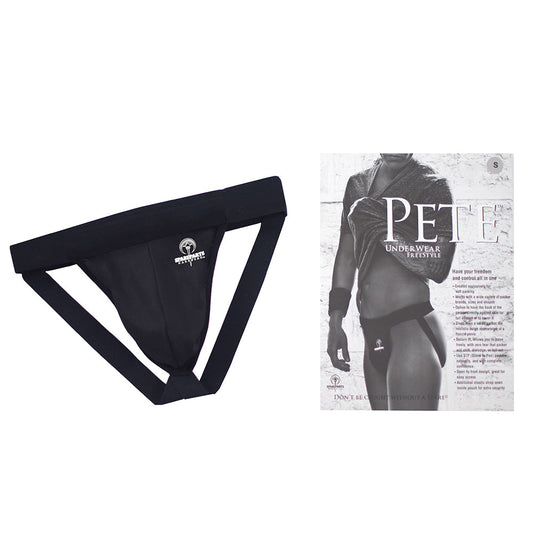 SPAREPARTS - PETE FREESTYLE NYLON PACKING JOCK BLACK SIZE M