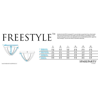 SPAREPARTS - PETE FREESTYLE NYLON PACKING JOCK BLACK SIZE S