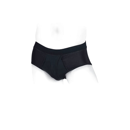 SPAREPARTS - PETE BRIEFS NYLON PACKING UNDERWEAR BLACK SIZE L