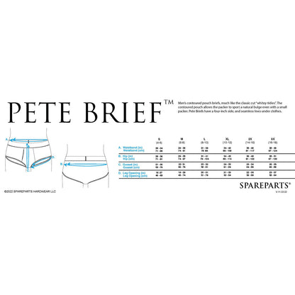 SPAREPARTS - PETE BRIEFS NYLON PACKING UNDERWEAR BLACK SIZE L