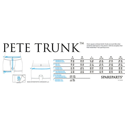 SPAREPARTS PETE TRUNKS NYLON PACKING UNDERWEAR BLACK SIZE M