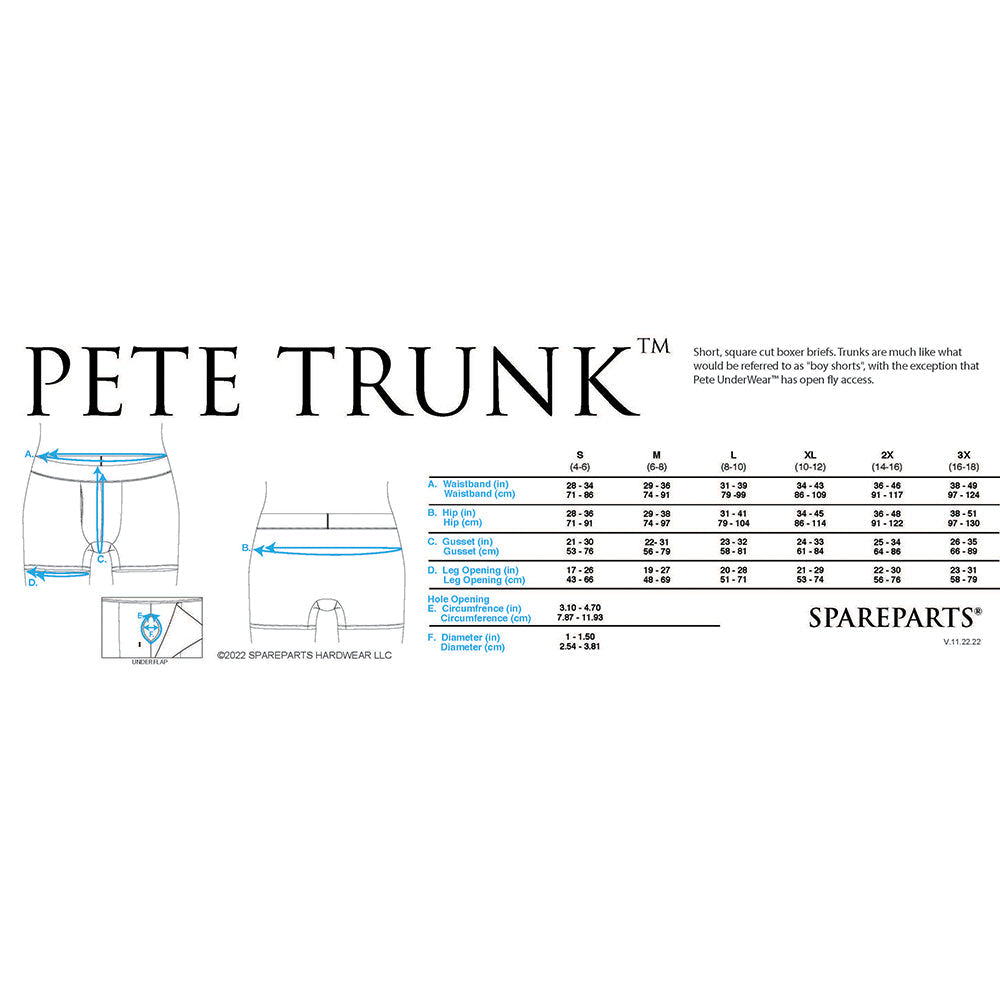 SPAREPARTS PETE TRUNKS NYLON PACKING UNDERWEAR BLACK SIZE L