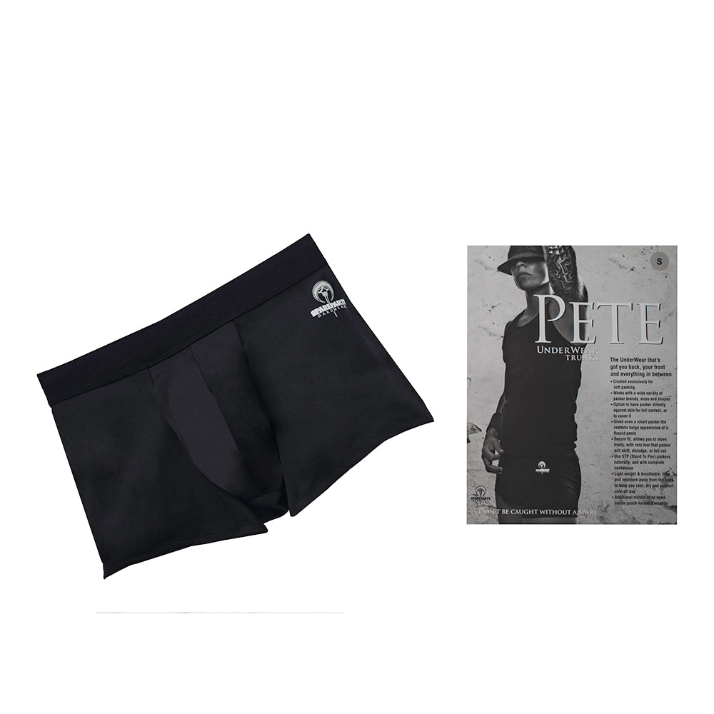 SPAREPARTS PETE TRUNKS NYLON PACKING UNDERWEAR BLACK SIZE 3XL
