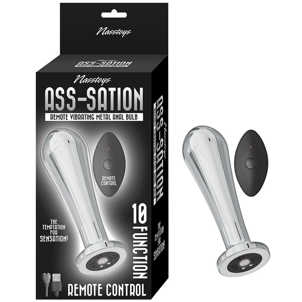 NASSTOYS - ASS-SATION REMOTE VIBRATING METAL ANAL BULB SILVER