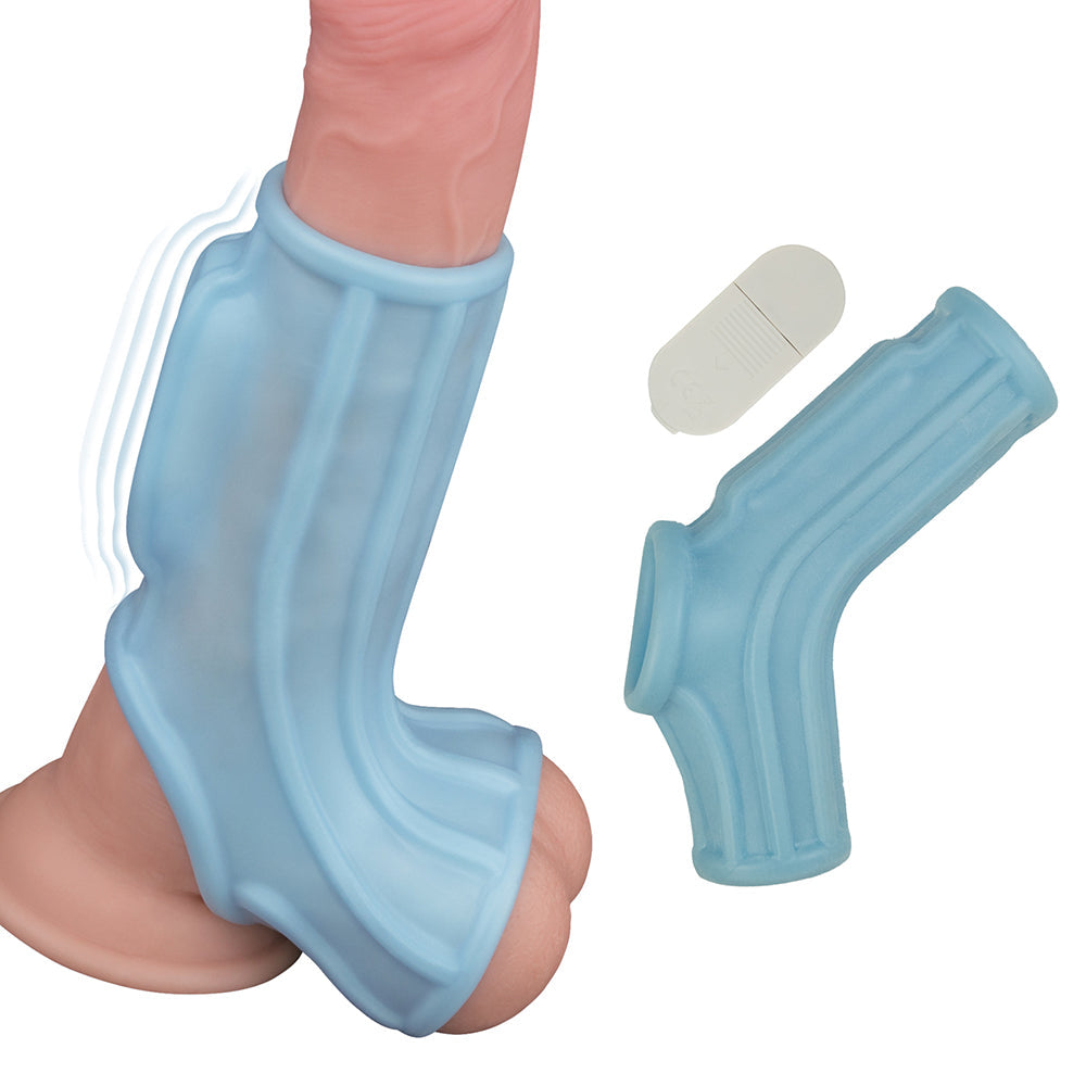 NASSTOYS POWER SLEEVE SLEEK FIT VIBRATING PENIS ENHANCER BLUE