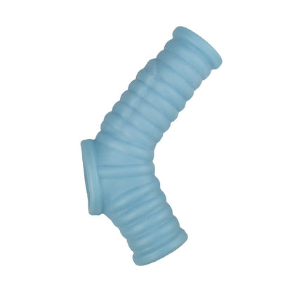 NASSTOYS POWER SLEEVE RIBBED FIT VIBRATING PENIS ENHANCER BLUE