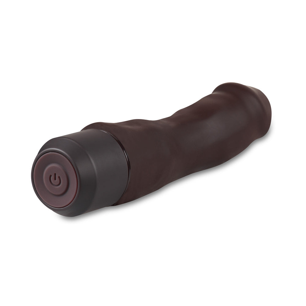 DR. SKIN SILICONE DR. STEVE 7 IN. VIBRATING DILDO BROWN