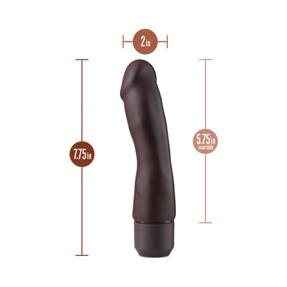 DR. SKIN SILICONE DR. STEVE 7 IN. VIBRATING DILDO BROWN