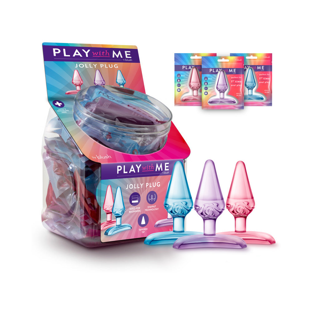 BLUSH - PLAY WITH ME JOLLY PLUG 24-PIECE FISHBOWL DISPLAY