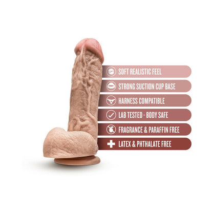 DR. SKIN MR. D 8.5 IN. DILDO WITH BALLS BEIGE