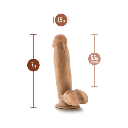 DR. SKIN DR. MARK 7 IN. DILDO WITH BALLS TAN
