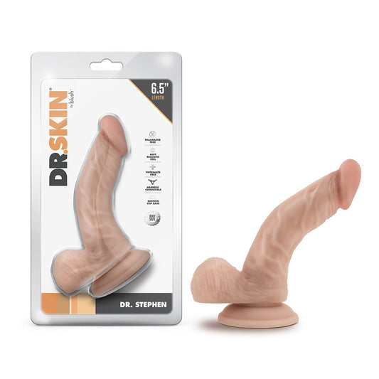 DR. SKIN DR. STEPHEN 6.5 IN. DILDO WITH BALLS BEIGE