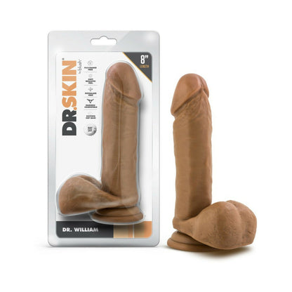 DR. SKIN DR. WILLIAM 8 IN. DILDO WITH BALLS TAN