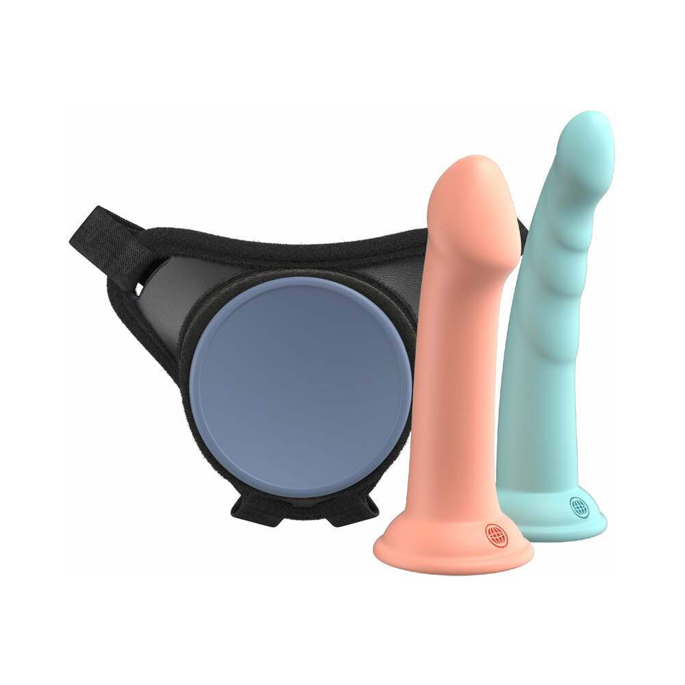 DILLIO PLATINUM BODY DOCK SE FANTASY KIT WITH 6 & 7 IN. SILICONE DILDOS