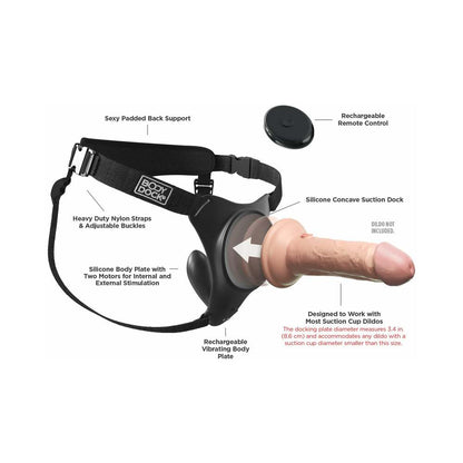 BODY DOCK G-SPOT PRO VIBRATING SILICONE STRAP-ON HARNESS