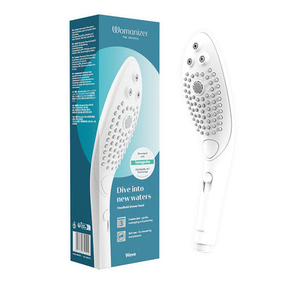 WOMANIZER WAVE SHOWER HEAD MASTURBATOR WHITE
