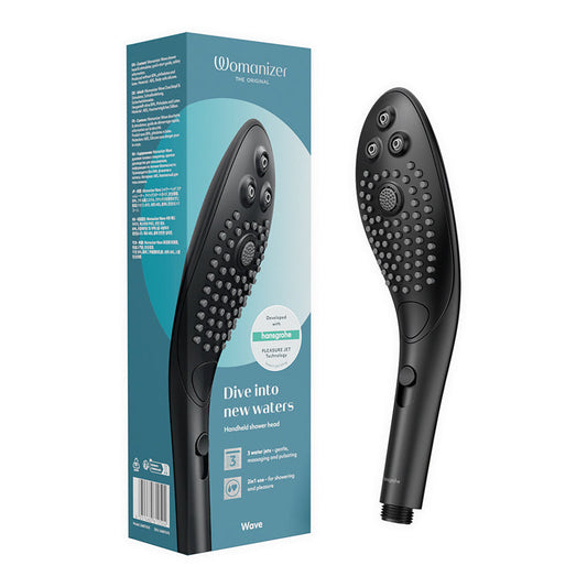 WOMANIZER WAVE SHOWER HEAD MASTURBATOR BLACK