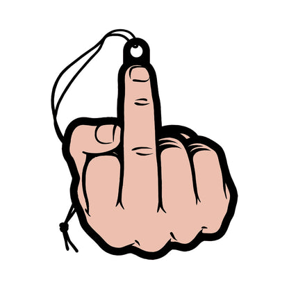 WOOD ROCKET AIR FRESHENER MIDDLE FINGER PEACH