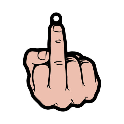 WOOD ROCKET AIR FRESHENER MIDDLE FINGER PEACH