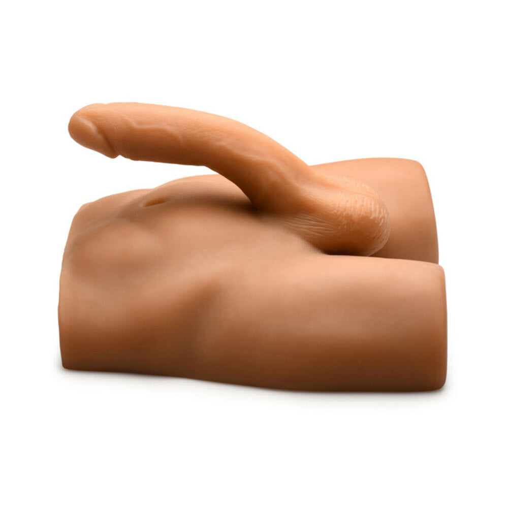 CURVE NOVELTIES - JOCK ASS MASTURBATOR WITH POSABLE 7 IN. DILDO MEDIUM