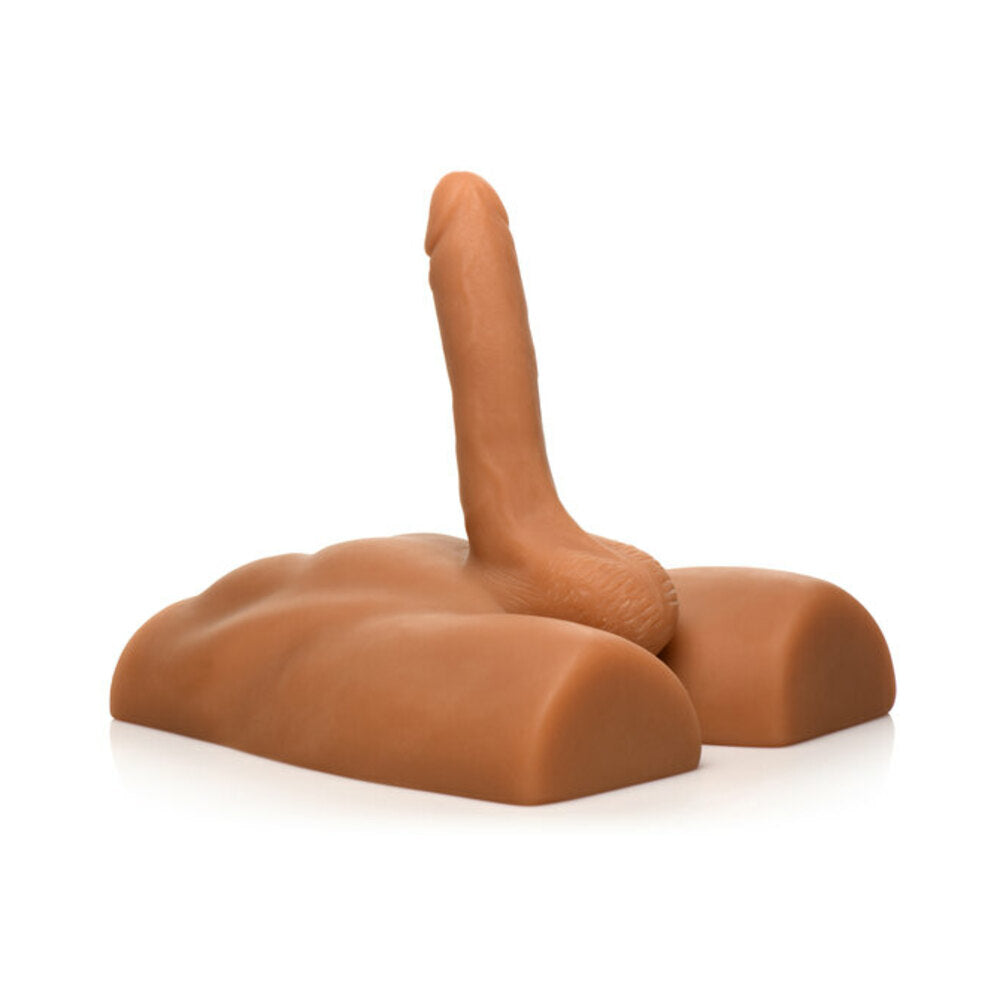 CURVE NOVELTIES - JOCK ASS MASTURBATOR WITH POSABLE 7 IN. DILDO MEDIUM