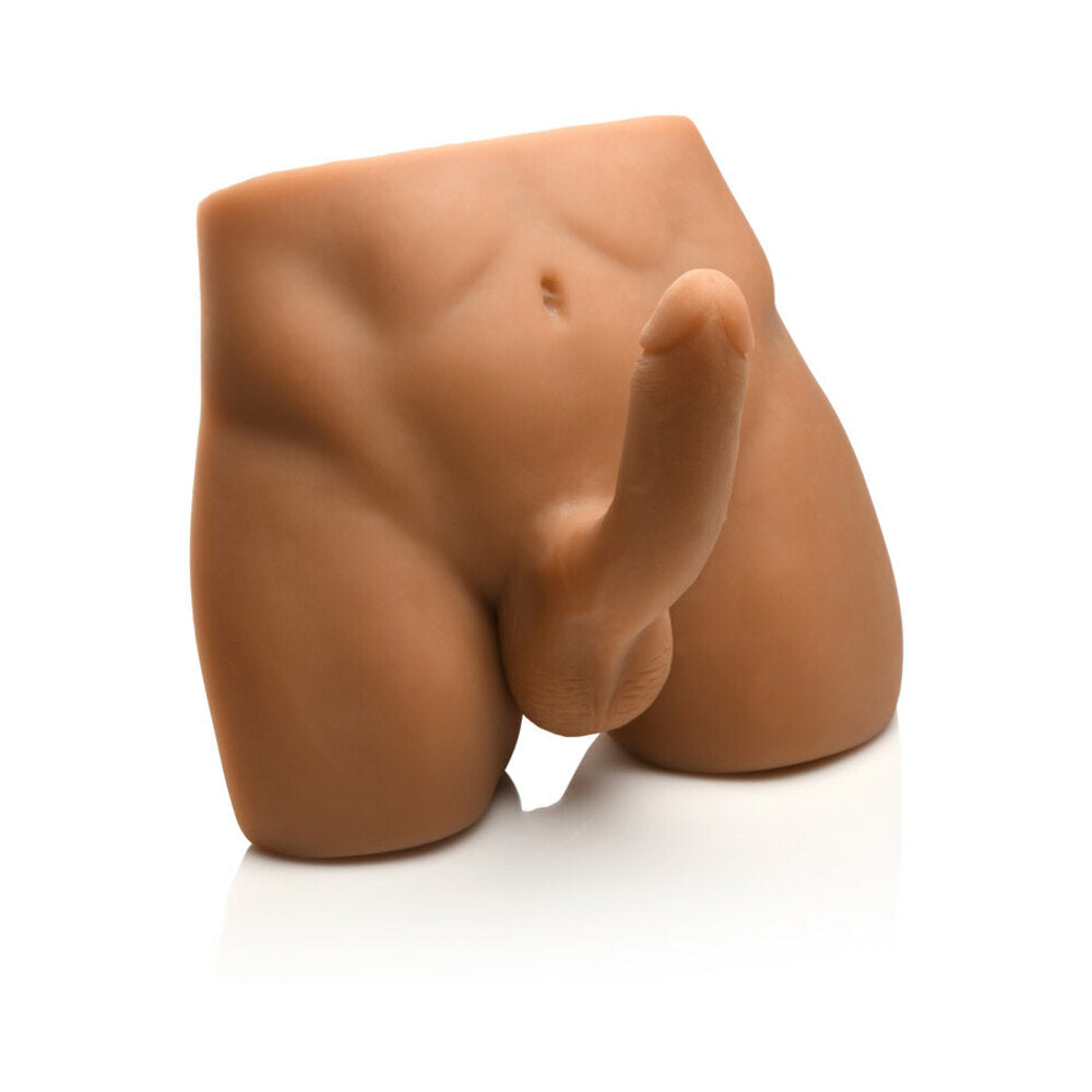 CURVE NOVELTIES - JOCK ASS MASTURBATOR WITH POSABLE 7 IN. DILDO MEDIUM