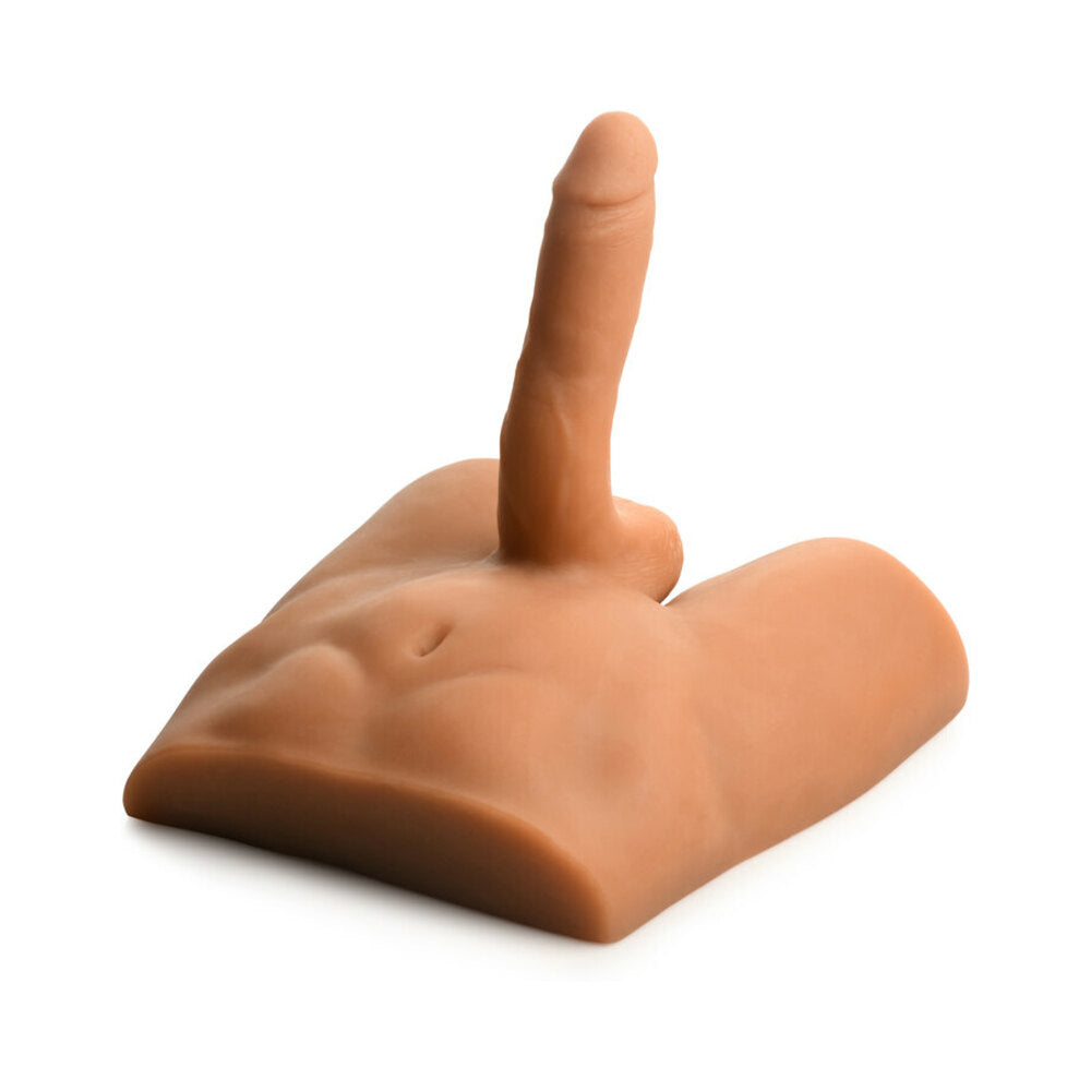 CURVE NOVELTIES - JOCK ASS MASTURBATOR WITH POSABLE 7 IN. DILDO MEDIUM