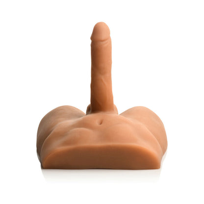 CURVE NOVELTIES - JOCK ASS MASTURBATOR WITH POSABLE 7 IN. DILDO MEDIUM