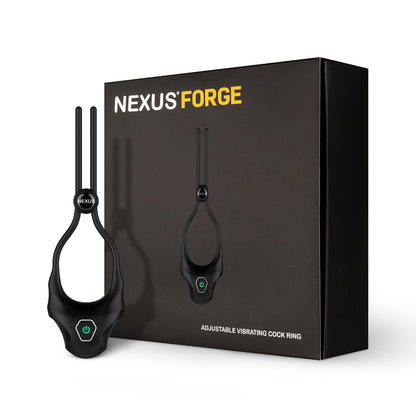 NEXUS - ANILLO VIBRADOR AJUSTABLE PARA PENE FORGE NEGRO