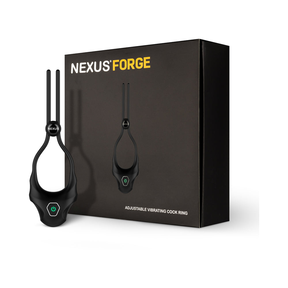 NEXUS - FORGE ADJUSTABLE VIBRATING COCK RING BLACK