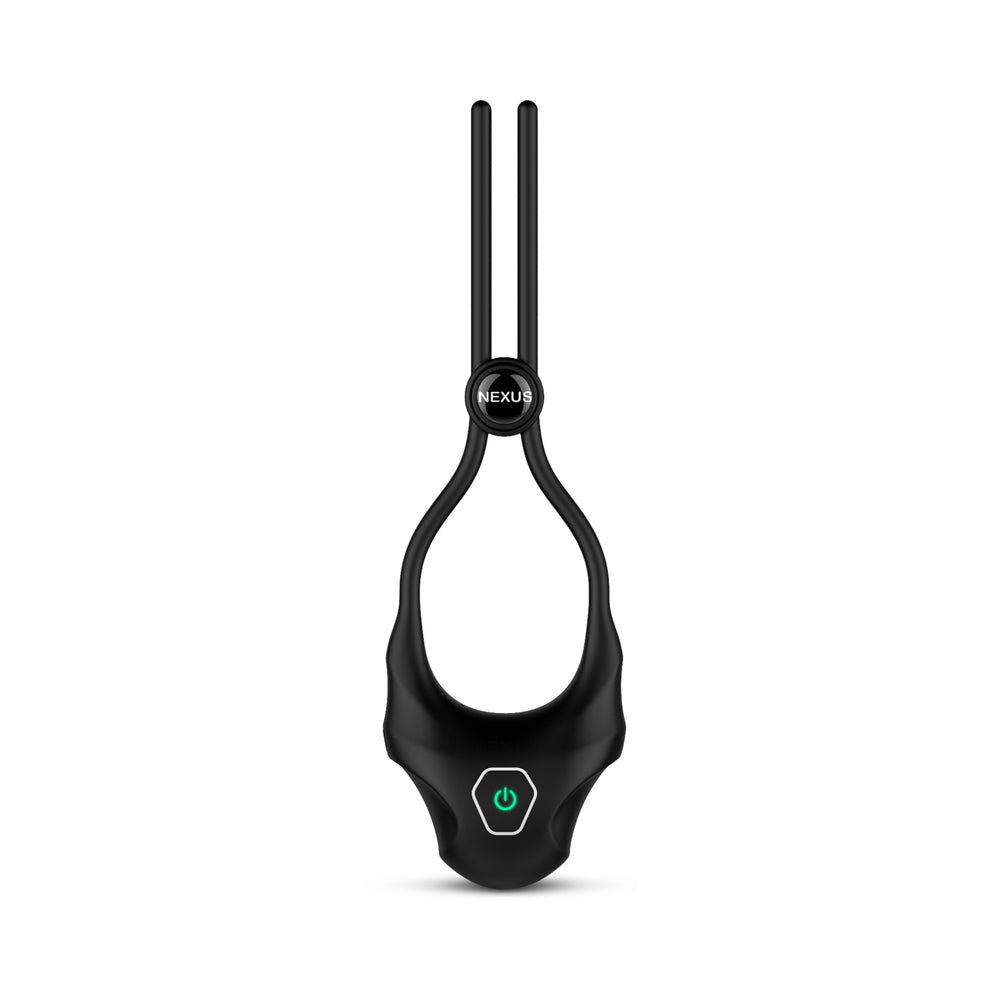 NEXUS - ANILLO VIBRADOR AJUSTABLE PARA PENE FORGE NEGRO