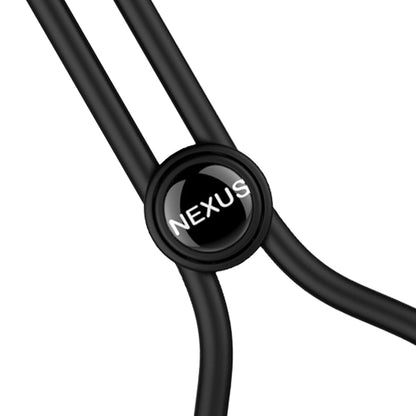 NEXUS - ANILLO VIBRADOR AJUSTABLE PARA PENE FORGE NEGRO