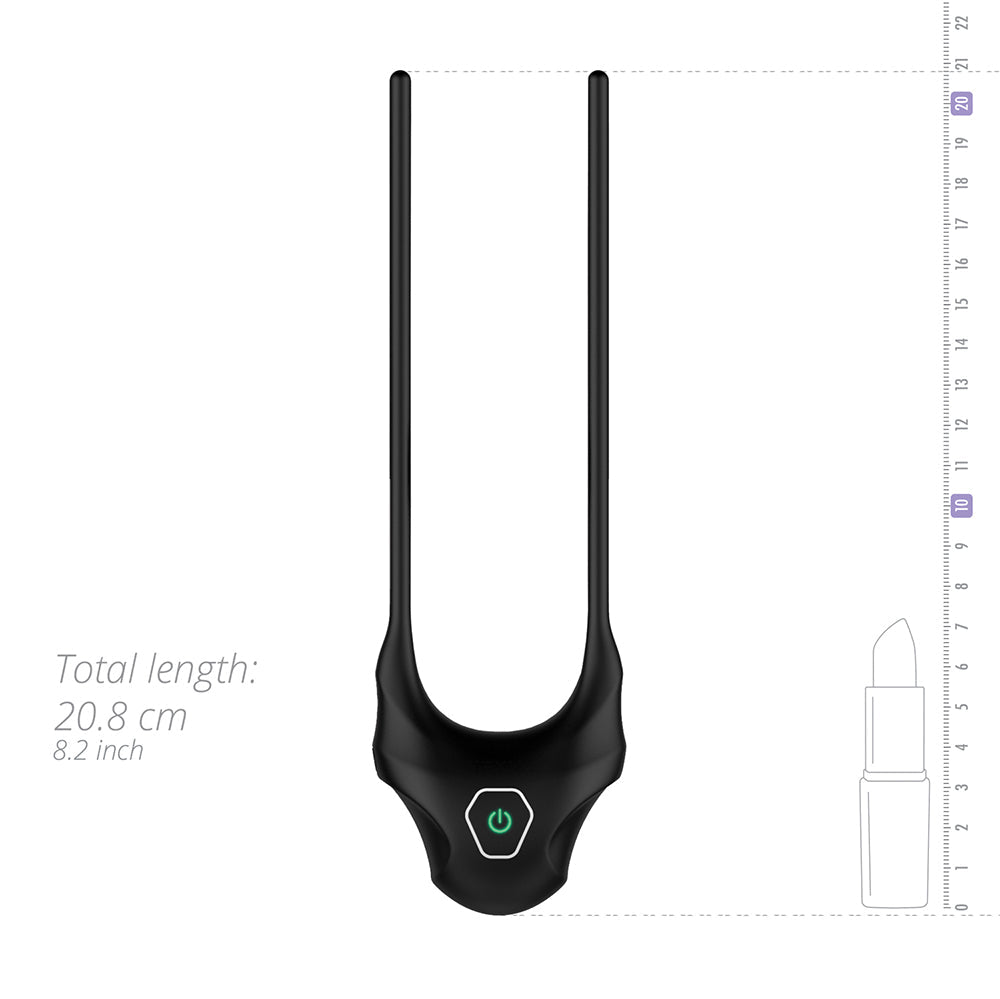 NEXUS - ANILLO VIBRADOR AJUSTABLE PARA PENE FORGE NEGRO