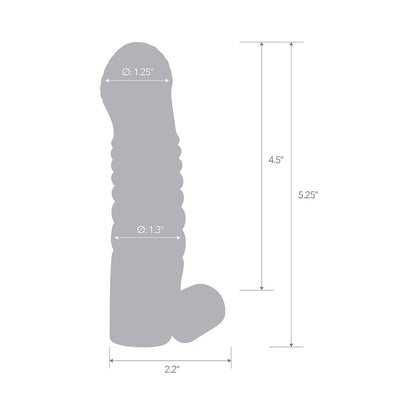 BLUE LINE 5.25 IN. VIBRATING PENIS ENHANCING SLEEVE EXTENSION